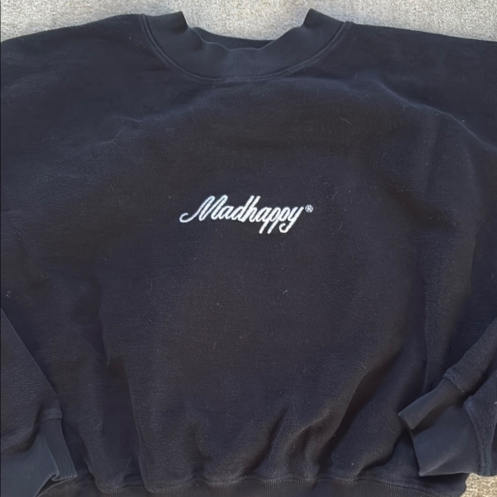 Madhappy Black Cropped Mockneck sweatshirt